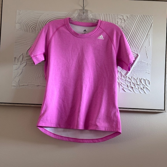 adidas Women's Areoready Short Sleeve Running Shirt - Picture 2 of 7